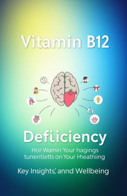 A book cover design focused on the effects of low Vitamin B12 levels on health