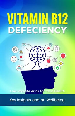 A book cover design focused on the effects of low Vitamin B12 levels on health