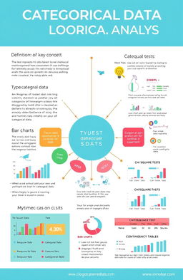 A comprehensive and visually engaging infographic illustrating the concept of categorical data analysis