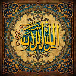 A vivid depiction of 'Abjad 1111', an intricate artistic representation featuring stylized Arabic calligraphy