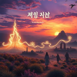 An artistic interpretation of 'ظهور ۱۱۱۱', showcasing a mystical landscape at twilight