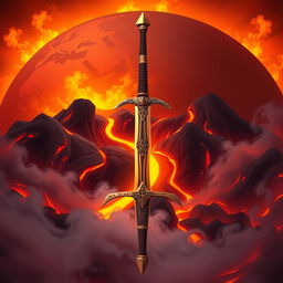 An animated cover design featuring a world engulfed in volcanic lava and fire, creating a striking, dynamic background with vibrant orange, red, and yellow hues