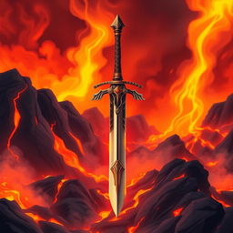 An animated cover design featuring a world engulfed in volcanic lava and fire, creating a striking, dynamic background with vibrant orange, red, and yellow hues