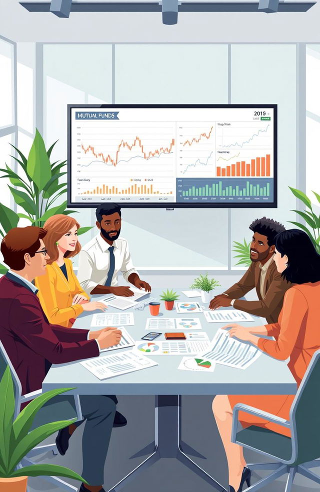 An informative and visually appealing illustration of mutual funds investing