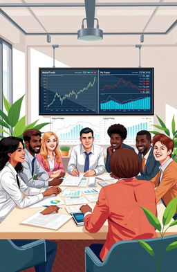An informative and visually appealing illustration of mutual funds investing