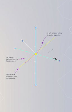 A detailed illustration of a solution point, showcasing a 3D diagram with intersecting lines and a well-labeled Cartesian coordinate system