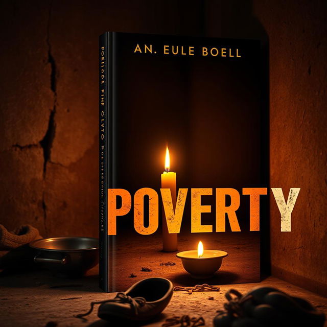 A thought-provoking book cover that visually represents the theme of poverty