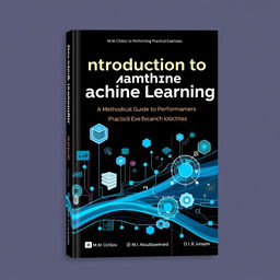A visually engaging cover for the book titled 'Introduction to Machine Learning', authored by M
