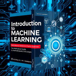 A visually engaging cover for the book titled 'Introduction to Machine Learning', authored by M