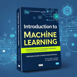 A visually engaging cover for the book titled 'Introduction to Machine Learning', authored by M