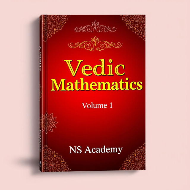 A striking cover design for a book titled 'Vedic Mathematics, Volume 1' by NS Academy