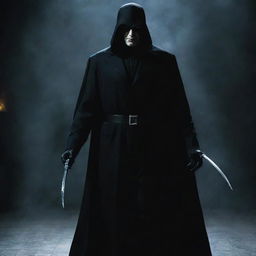 A menacing looking character portrayed as a classic villain, dressed in dark attire and surrounded by an aura of danger.