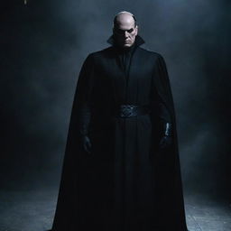 A menacing looking character portrayed as a classic villain, dressed in dark attire and surrounded by an aura of danger.