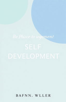 A sleek and modern self-development book cover design featuring a minimalist aesthetic
