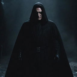 A menacing looking character portrayed as a classic villain, dressed in dark attire and surrounded by an aura of danger.