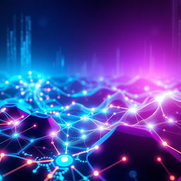 A captivating cover page background image for an introduction to machine learning and artificial intelligence
