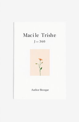 A minimalist book cover design featuring a simple yet elegant illustration in the center, with a limited color palette of soft pastels
