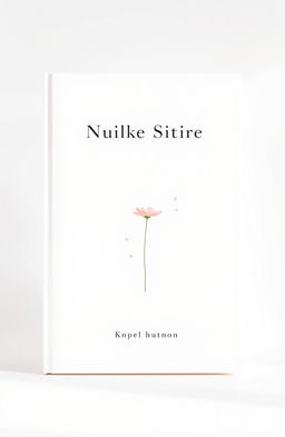 A minimalist book cover design featuring a simple yet elegant illustration in the center, with a limited color palette of soft pastels
