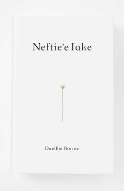 A minimalist book cover design featuring a simple yet elegant illustration in the center, with a limited color palette of soft pastels