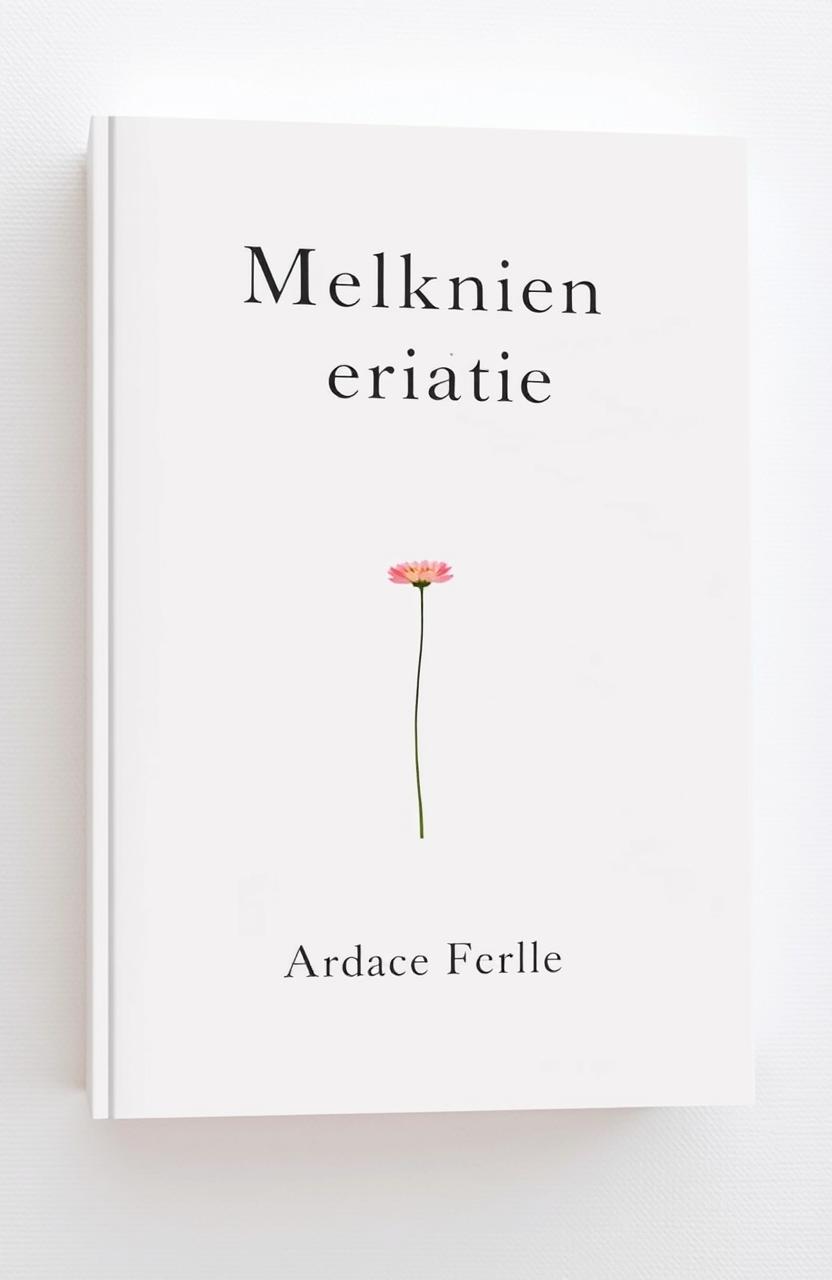 A minimalist book cover design featuring a simple yet elegant illustration in the center, with a limited color palette of soft pastels