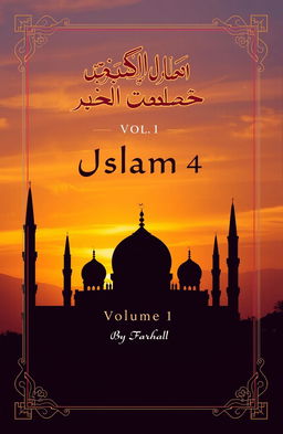 A captivating book cover design for an Islamic book titled 'Islam ki Pehchan' in Roman Urdu, Volume 1 by Farhan