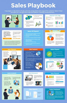 A detailed representation of a comprehensive sales playbook