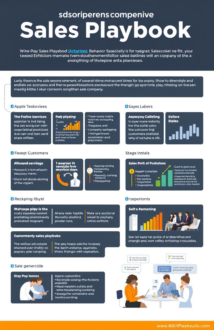 A detailed representation of a comprehensive sales playbook