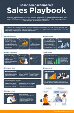 A detailed representation of a comprehensive sales playbook