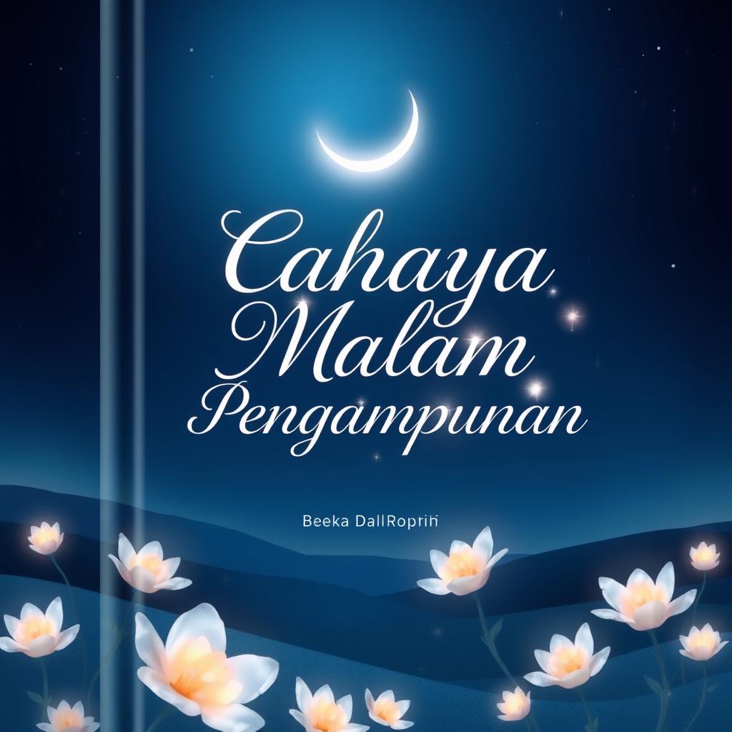 A captivating book cover for the title 'Cahaya Malam Pengampunan'