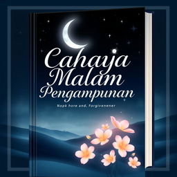 A captivating book cover for the title 'Cahaya Malam Pengampunan'