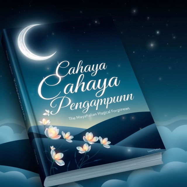 A captivating book cover for the title 'Cahaya Malam Pengampunan'