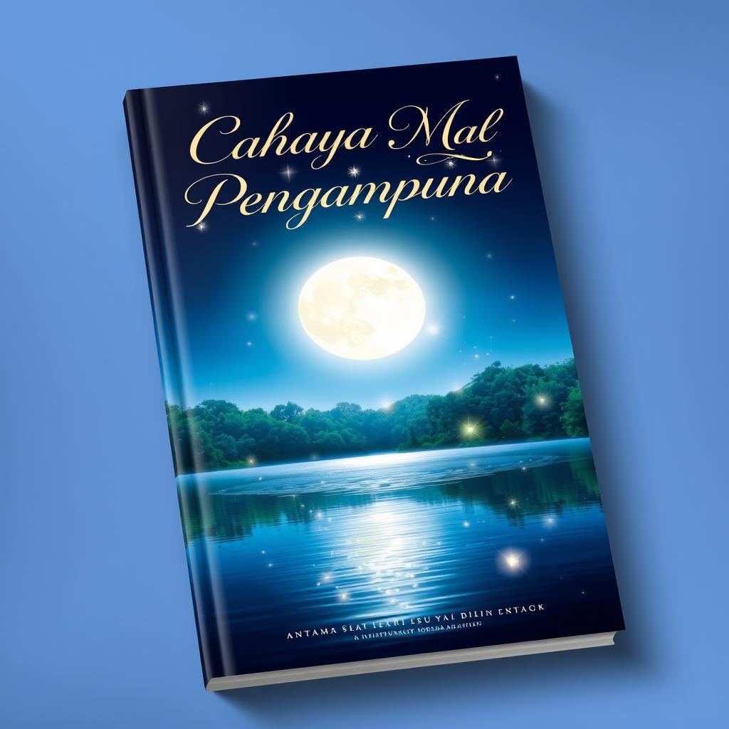 A visually stunning book cover for 'Cahaya Malam Pengampunan'