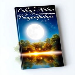 A visually stunning book cover for 'Cahaya Malam Pengampunan'