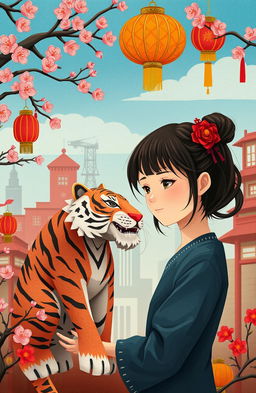 A thought-provoking art piece illustrating the themes of identity and cultural heritage in 'The Paper Menagerie' by Ken Liu