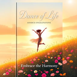 A stunning front cover design for a book titled 'Dance of Life: Embrace the Harmony'