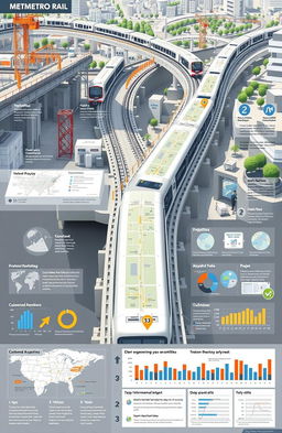 A comprehensive and detailed analysis of a metro rail project, showcasing the construction process, architecture, and engineering involved