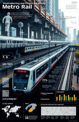 A comprehensive and detailed analysis of a metro rail project, showcasing the construction process, architecture, and engineering involved
