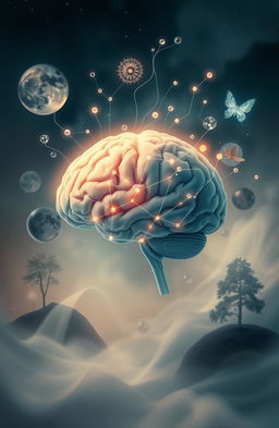 A serene and thought-provoking image depicting the connection between trauma and the healing process of the mind