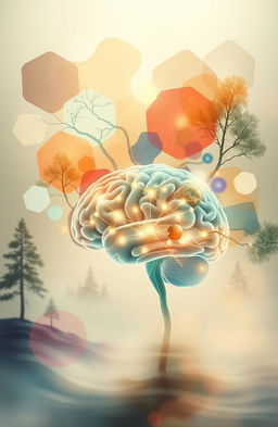 A serene and thought-provoking image depicting the connection between trauma and the healing process of the mind
