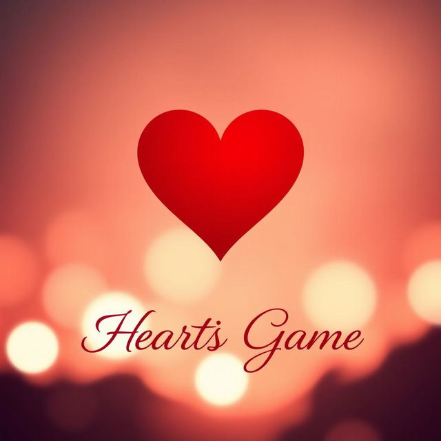 A captivating cover design for a romance webnovel featuring a simple, stylized heart at the center, resembling a poker card heart