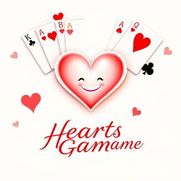 A stunning cover design for a romance webnovel featuring a central heart in a simple form, reminiscent of a poker card heart