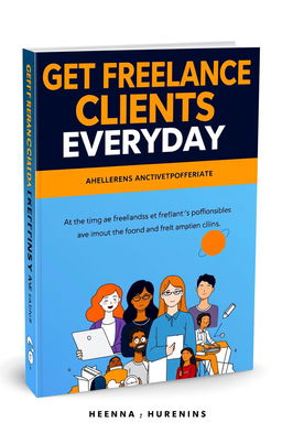 A captivating book cover design for a guide titled 'GET FREELANCE CLIENTS EVERYDAY'