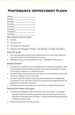 A professional performance improvement plan document
