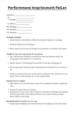 A professional performance improvement plan document