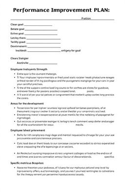 A professional performance improvement plan document