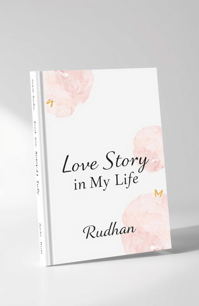 A simple and elegant book cover design for a book titled 'One Short Love Story in My Life'