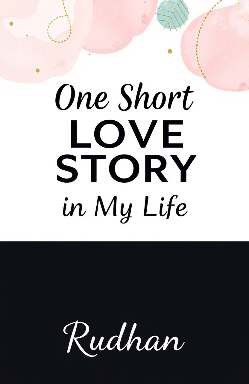 A simple and elegant book cover design for a book titled 'One Short Love Story in My Life'