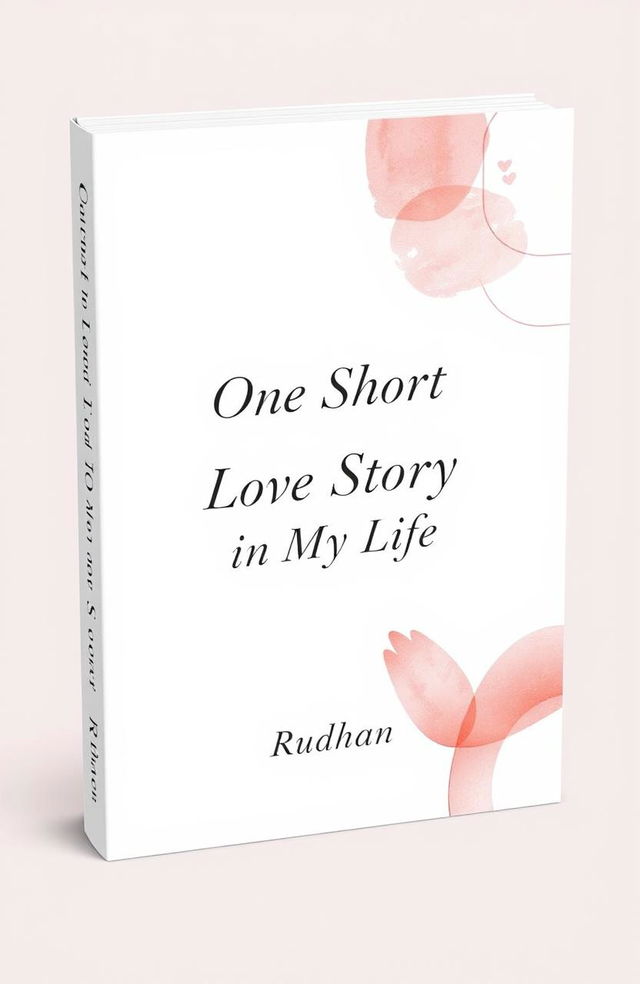 A simple book cover design for the book titled "One Short Love Story in My Life"