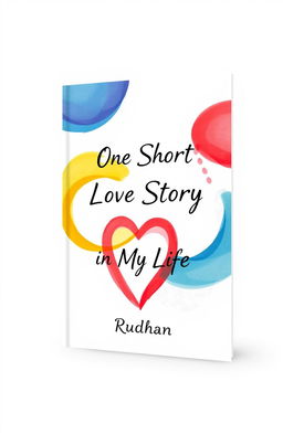 Book cover design for the title 'One Short Love Story in My Life', featuring a simple and abstract art design