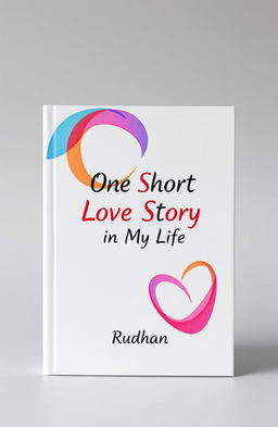 Book cover design for the title 'One Short Love Story in My Life', featuring a simple and abstract art design